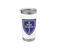 Croix de Lorraine de l'armée de la 79e division infantile Gobelet isotherme en acier inoxydable double paroi