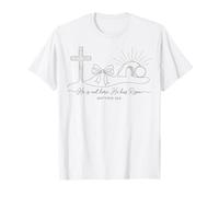 Croix de Pâques He is Not Here He is Risen Rock Tomb Christian T-Shirt