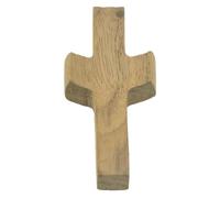 Croix de prière portable - Main exquise de tenue à la main, croix de prière en bois lisse, croix de poche faite à la main, croix en bois naturel pour les pratiques de dévotion chrétienne, croix de Fe