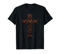 Croix de Rose Gothique Florale Symbole de Foi chrétienne T-Shirt