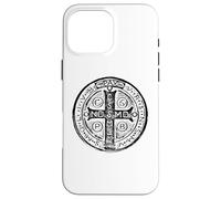 Croix de Saint Benoît Médaille de Saint Benoît Catholique Coque pour iPhone 16 Pro Max