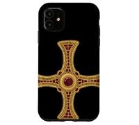 Croix de Saint Cuthbert Pectoral évangile façon Vie catholique Saint Coque pour iPhone 11