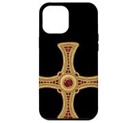 Croix de Saint Cuthbert Pectoral évangile façon Vie catholique Saint Coque pour iPhone 12 Pro Max