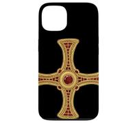 Croix de Saint Cuthbert Pectoral évangile façon Vie catholique Saint Coque pour iPhone 13