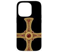 Croix de Saint Cuthbert Pectoral évangile façon Vie catholique Saint Coque pour iPhone 14 Pro