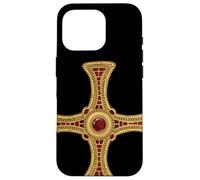 Croix de Saint Cuthbert Pectoral évangile façon Vie catholique Saint Coque pour iPhone 16 Pro