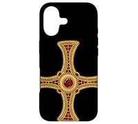Croix de Saint Cuthbert Pectoral évangile façon Vie catholique Saint Coque pour iPhone 17