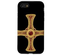 Croix de Saint Cuthbert Pectoral évangile façon Vie catholique Saint Coque pour iPhone SE (2020) / 7/8