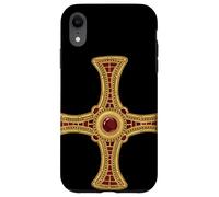 Croix de Saint Cuthbert Pectoral évangile façon Vie catholique Saint Coque pour iPhone XR