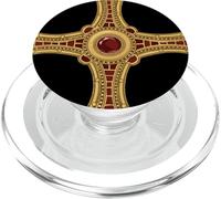 Croix de Saint Cuthbert Pectoral évangile façon Vie catholique Saint PopSockets PopGrip pour MagSafe