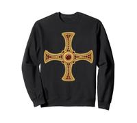 Croix de Saint Cuthbert Pectoral évangile façon Vie catholique Saint Sweatshirt