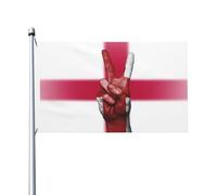 Croix De Saint-Georges, Signe De Paix En Angleterre Drapeaux Décoratifs D'Extérieur 90X150Cm Avec Œillets Drapeaux De Maison Double Face Bannière De Cour Pour Anniversaires Accessoires Plage