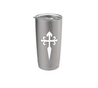 Croix de Saint-Jacques Ordre de Saint-Jacques Croix de Saint Jacques Gobelet isotherme en acier inoxydable double paroi