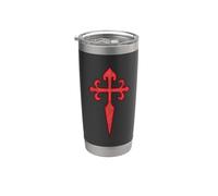 Croix de Saint-Jacques Ordre de Santiago Gobelet isotherme en acier inoxydable double paroi