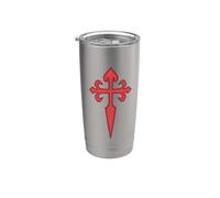 Croix de Saint-Jacques Ordre de Santiago Gobelet isotherme en acier inoxydable double paroi