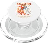 Croix de Salut chrétienne rétro Romains 6:23 Verse de la Bible Art PopSockets PopGrip pour MagSafe