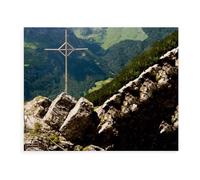 Croix de Sommet - Moments de Paix Loin du Monde，Puzzles Personnalisés, 1000 Pièces Puzzle en Papier, pour Enfants Adultes Famille Jeu Difficulté Défi Puzzles（38x26cm）-BB85