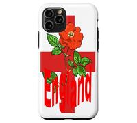 Croix de St George avec Rose Anglaise pour Les Fans d'Angleterre Coque pour iPhone 11 Pro