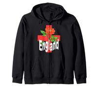 Croix de St George avec Rose Tudor et Texte Anglais Sweat à Capuche