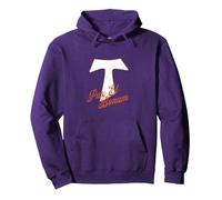 Croix de Tau Sweat à Capuche, Unisexe pour Adultes, Violet, M
