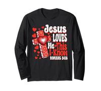 Croix de Valentin Jésus m'aime Coeurs de Foi Manche Longue