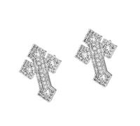 Croix délicates clous d ' oreilles en cuivre bijoux légers pour femmes accessoires de mode petits clous de symboles religieux oxydation bijoux en cuivre légers
