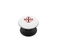 Croix des Templiers de Jérusalem Rouge Vieilli PopSockets PopGrip Adhésif