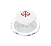 Croix des Templiers de Jérusalem Rouge Vieilli PopSockets PopGrip pour MagSafe