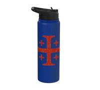 Croix des Templiers de Jérusalem Rouge vieilli Stainless Steel Insulated Water Bottle