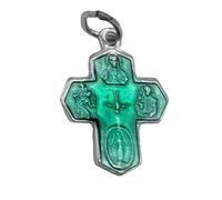 Croix Dix Sujets aluminium émail (couleur au choix) (Vert)