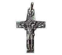 Croix du Bon Pasteur - Pendentif en plaqué argent - h 4,3 cm - 10 pièces