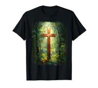 Croix du Dimanche de la résurrection de Jésus-Christ Foi chrétienne T-Shirt