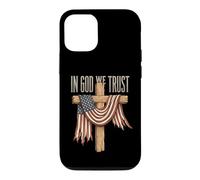 Croix du Drapeau américain en Dieu, Nous Avons Confiance Coque pour iPhone 12/12 Pro
