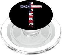 Croix du Drapeau des États-Unis PopSockets PopGrip pour MagSafe