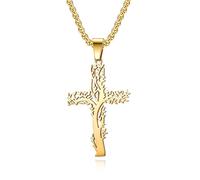 Croix en acier inoxydable collier, hommes et femmes personnalisé mode Croix pendentif bijoux(C)
