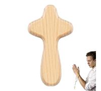 Croix En Bois Faite À La Main - Crucifix En Bois D'olive Artisanal | Olive Wood Tenant Le Confort Crosses | Croix De Prière Chrétienne Adaptée Aux Dons Spirituels, Aux Souvenirs Religieux Et À La Dévo