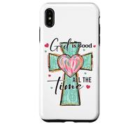 Croix en forme de cœur « God Is Good All The Time » Coque pour iPhone XS Max