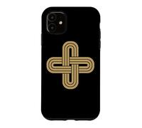 Croix en Forme DE NŒUD DE Salomon DORÉE Coque pour iPhone 11
