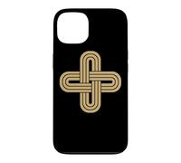 Croix en Forme DE NŒUD DE Salomon DORÉE Coque pour iPhone 13