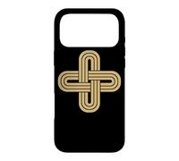 Croix en Forme DE NŒUD DE Salomon DORÉE Coque pour iPhone 17 Pro Max
