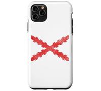 Croix espagnole du drapeau bordeaux croix de saint André scie dent Coque pour iPhone 11 Pro Max