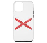 Croix espagnole du drapeau bordeaux croix de saint André scie dent Coque pour iPhone 12 mini