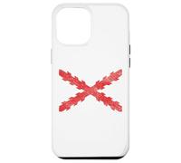 Croix espagnole du drapeau bordeaux croix de saint André scie dent Coque pour iPhone 12 Pro Max