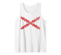 Croix espagnole du Drapeau Bordeaux Croix de Saint André scie dent Débardeur