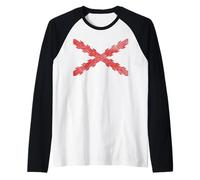 Croix espagnole du Drapeau Bordeaux Croix de Saint André scie dent Manche Raglan