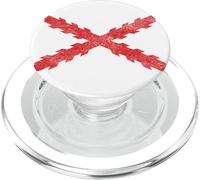 Croix espagnole du Drapeau Bordeaux Croix de Saint André scie dent PopSockets PopGrip pour MagSafe