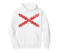 Croix espagnole du Drapeau Bordeaux Croix de Saint André scie dent Sweat à Capuche