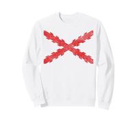Croix espagnole du Drapeau Bordeaux Croix de Saint André scie dent Sweatshirt