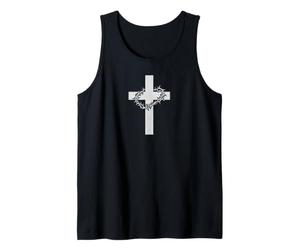 Croix et Couronne d'épines Jésus Chrétien Pâques Vintage Débardeur