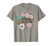 Croix Florale Boho Simply Blessed Christian pour Hommes et Femmes T-Shirt